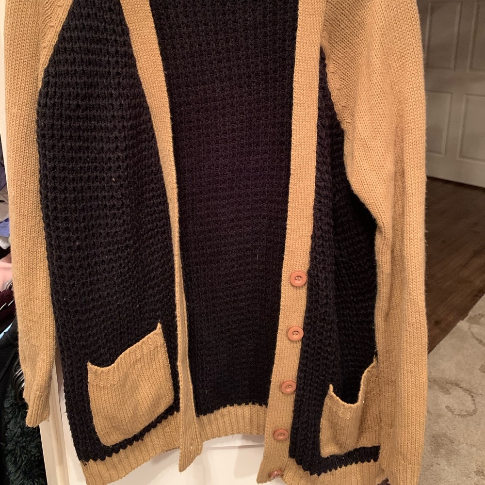 Black cardigan sweater